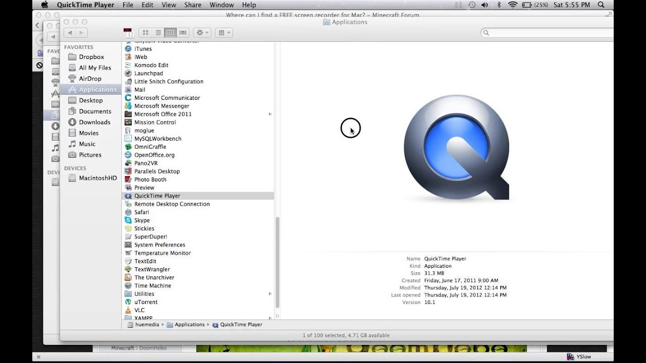 download quicktime 7.7 for mac os x 10.5.8